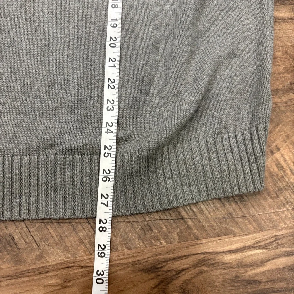 Vintage Polo Ralph Lauren Quarter Zip Pullover Mens XL Gray Cotton Sweater